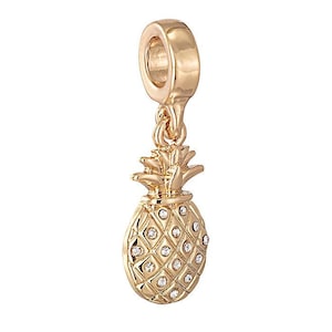 Pineapple piña Charm bead Dangle for Bracelet pendant gift present Summer Charms