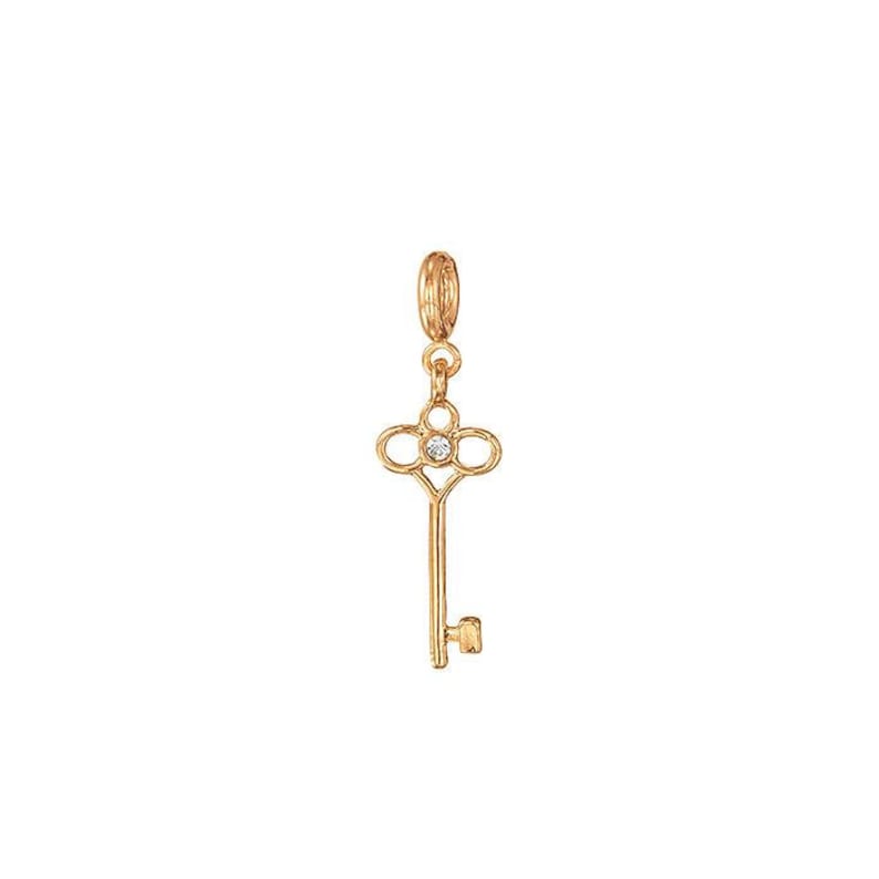 Key Charm Dangle bead for Paperclip Bracelet pendant for Paper Clip Necklace