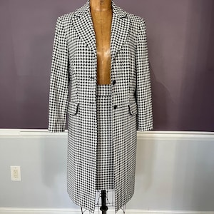 Y2K Short Skirt, Long Jacket Herringbone Women’s Suit