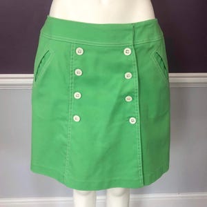 60s Skort with Sailor Buttons and White Topstitching