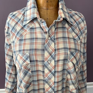 70s Men’s Americana Western Snap Front Shirt, Red White Blue