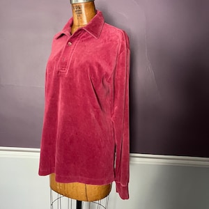 Vintage 70s Velour Polo, Leisure Shirt