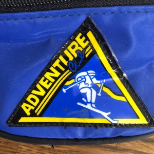 Vintage 80s Nylon 3 Pocket Kids Fanny Pack Adventure Club Ski Pack / 80s 90s Bumbag Belt Bag image 3