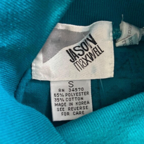 90s Aztec Abstract Double Mock Turtleneck Shirt - image 7