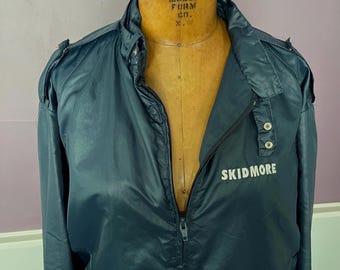 Vintage 90s Navy Members Only Windbreaker Jacket Full Zip Moto