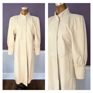Pardessus en cuir souple, années 80, style années 40