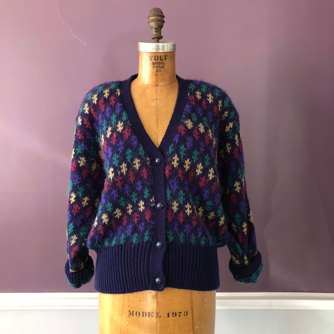 Vintgae 80s Super Snuggly Cardigan Sweater / Retro 80s Fuzzy Etsy