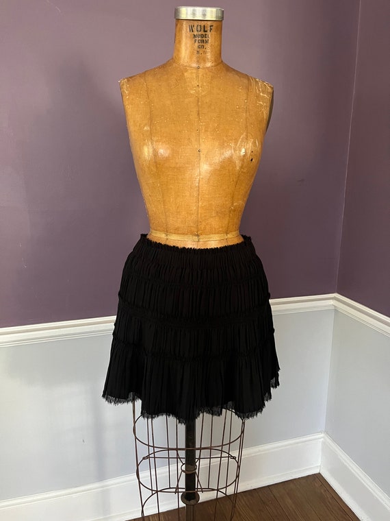 CHIFFON RUCHED MESH SKIRT