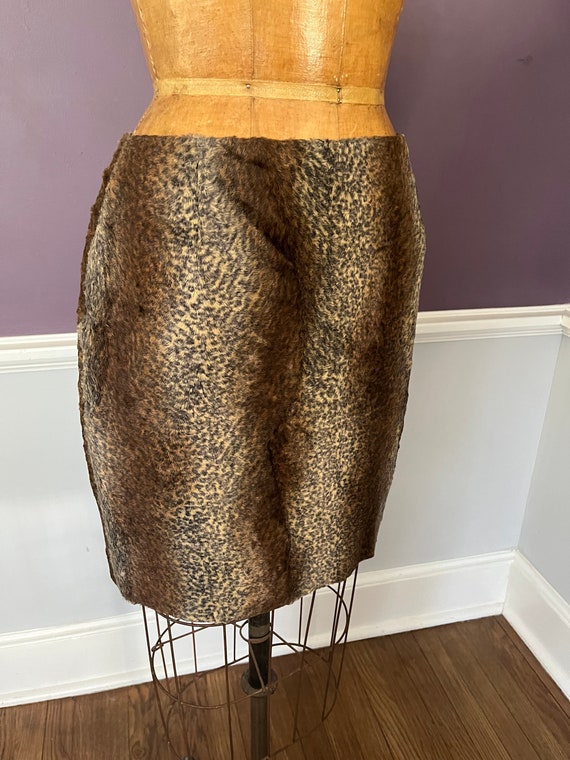 Faux Fur Animal mini Pencil Skirt - image 7