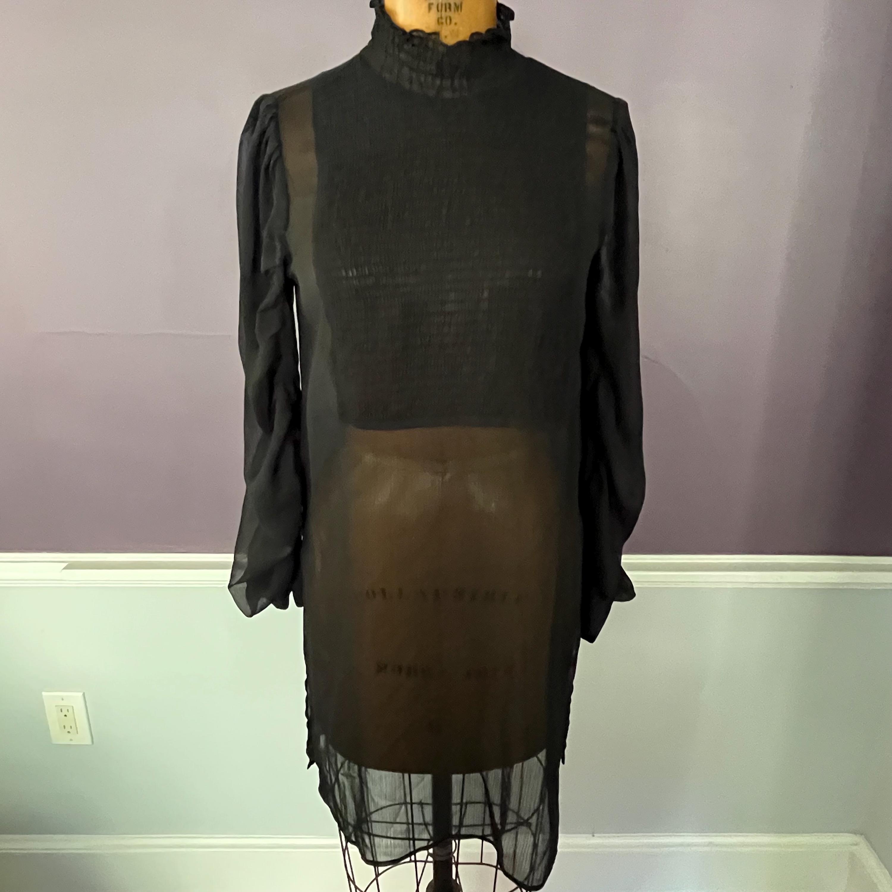 Zara Sheer Ruffle Neck, Long Sleeve, Tunic Dress - Etsy Israel Zara Sheer Ruffle Neck, Long Sleeve, Tunic Dress - Etsy Israel