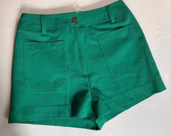VTG Green Hot Pants, 70s Early 80s Short Shorts, High Waist