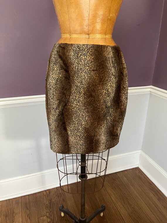 Faux Fur Animal mini Pencil Skirt - image 2