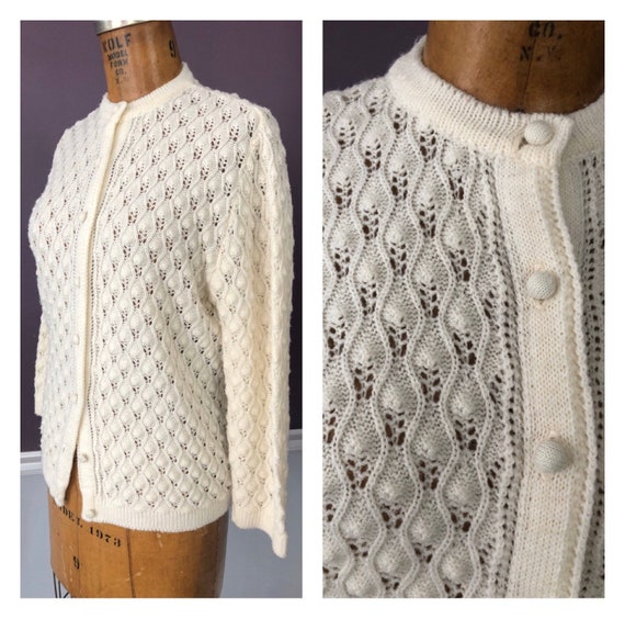 Adorable Vintage 60s Granny Cardigan / Retro 60s M