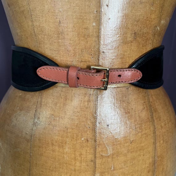 Club Monaco Suede Cinch Belt, Sabrina High Waist, Wide  display picture 3