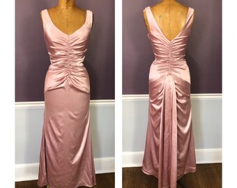 Satin Formal Dress Etsy