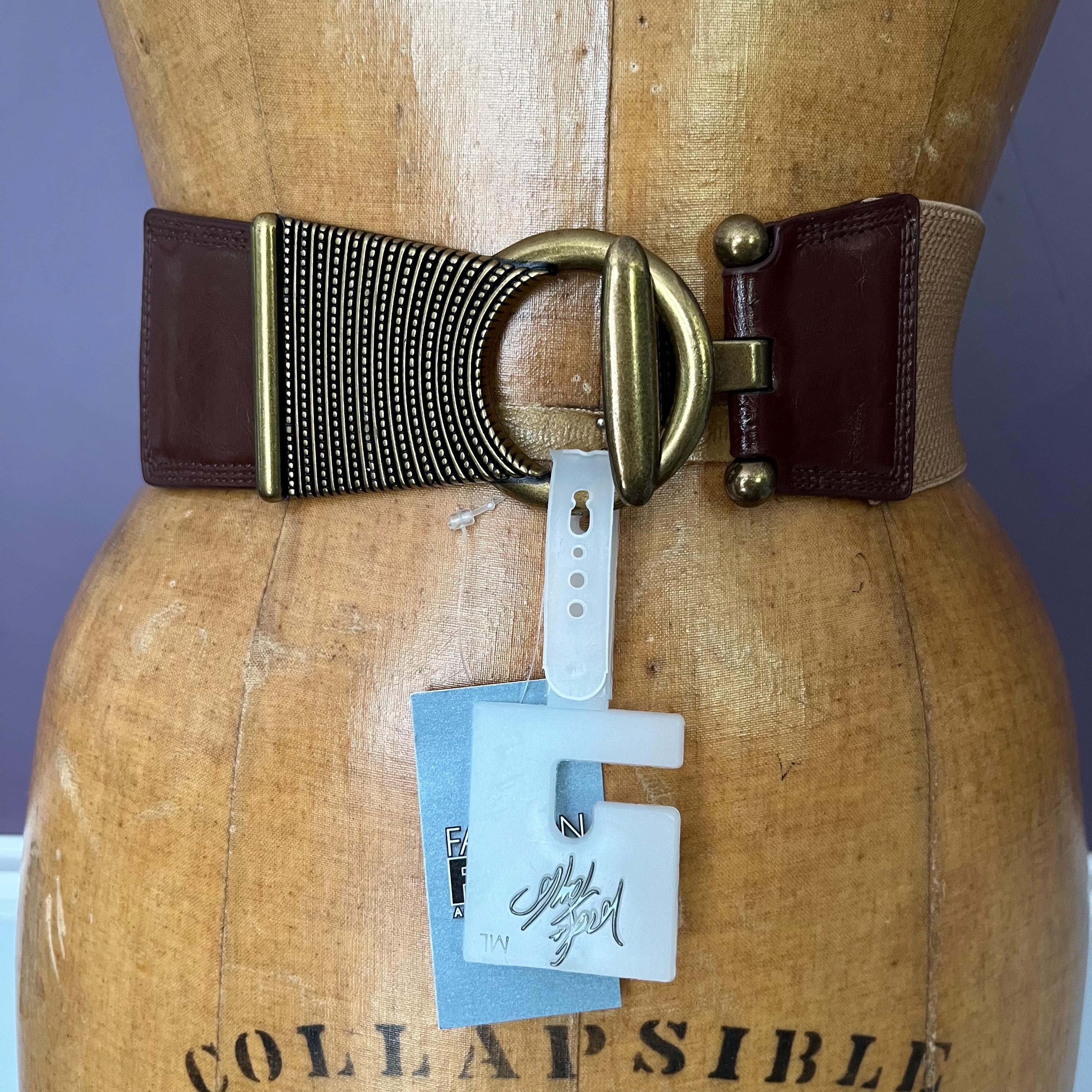 Vintage 100% Genuine Leather Y2K Interlocking Petal Link Statement Belt Y2K Punk Denim Belt: Double Silver Star Holes, Vintage  main image 4
