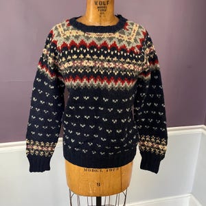 VTG Woolrich Wool Fair Isle, Handknit Sweater