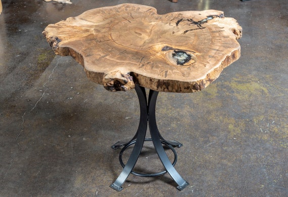 Live Edge Maple Burl End accent Table Top Etsy UK