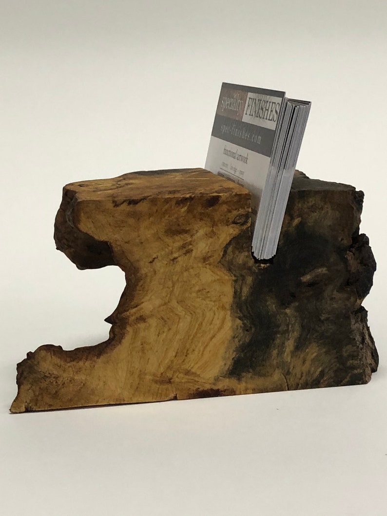 Live Edge Buckeye Burl Business Card Holder