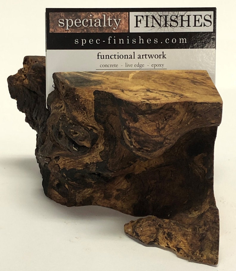 Live Edge Buckeye Burl Business Card Holder