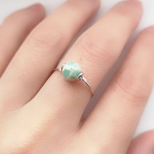 Anxiety Spinner Ring with Jasper Bead. Fidget Ring. OCD Gift ADHD jewelry. Stress Relief Ring. Best Friend Gift Teen. Everyday Ring.
