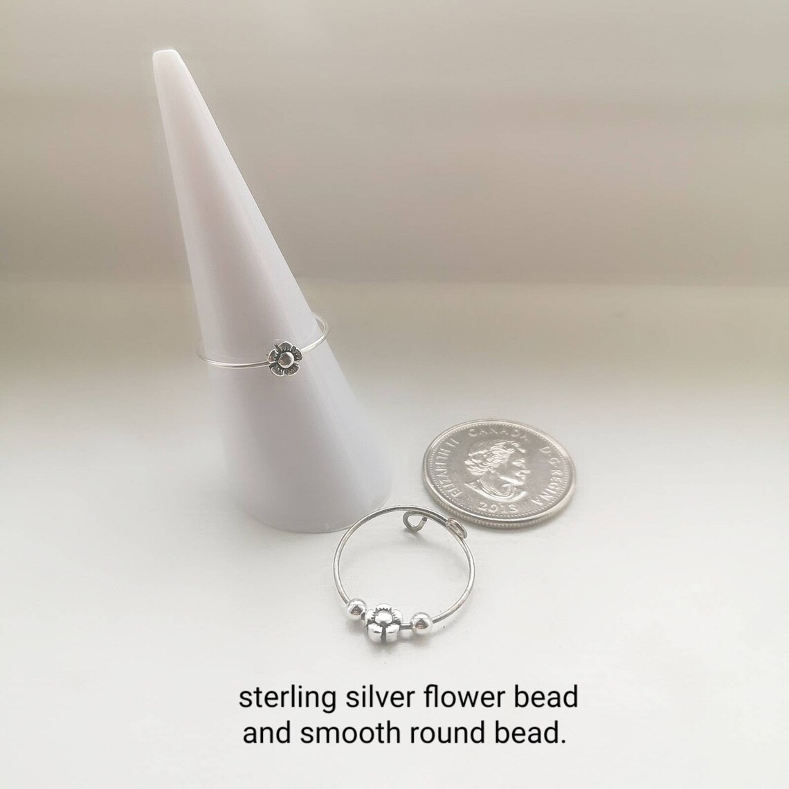 Flower Fidget Ring. Sterling Anxiety Ring. ADHD Ring Worry. Play Ring ...