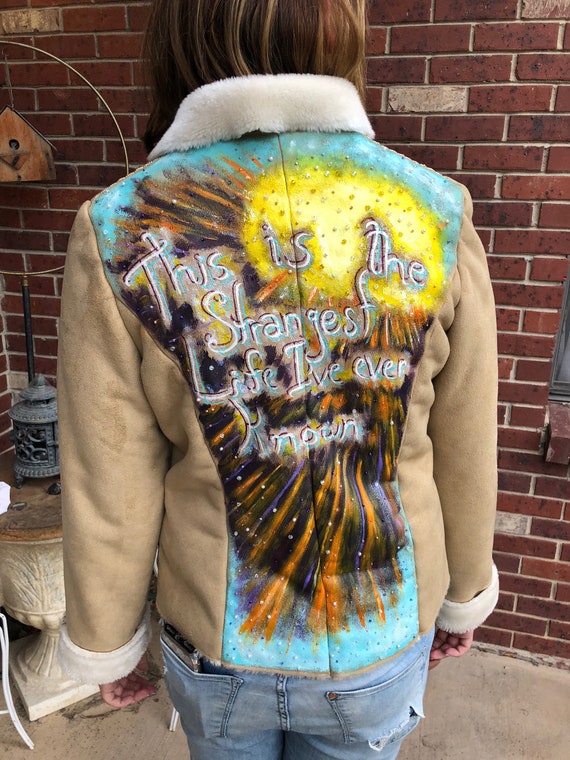 Waiting For The Sun The Doors Handpainted Suede Jacket