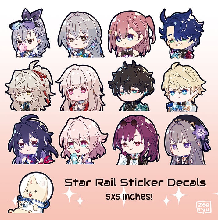 Honkai Star Rail Chibi Welt Waterproof Sticker Premium Gaming