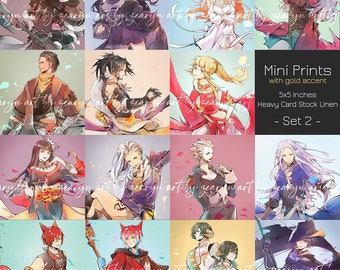 Final Fantasy XIV Miniprints - Limited Edition Gold Leaf