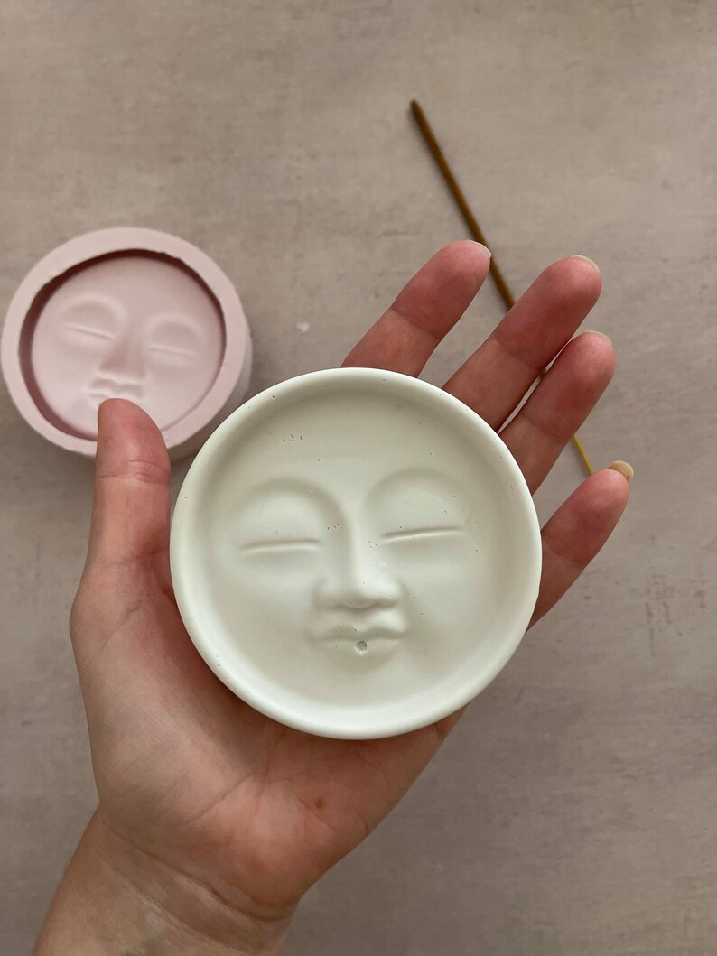 Silicone Moon Face Incense Burner Mould / Jesmonite / Clay - Etsy UK