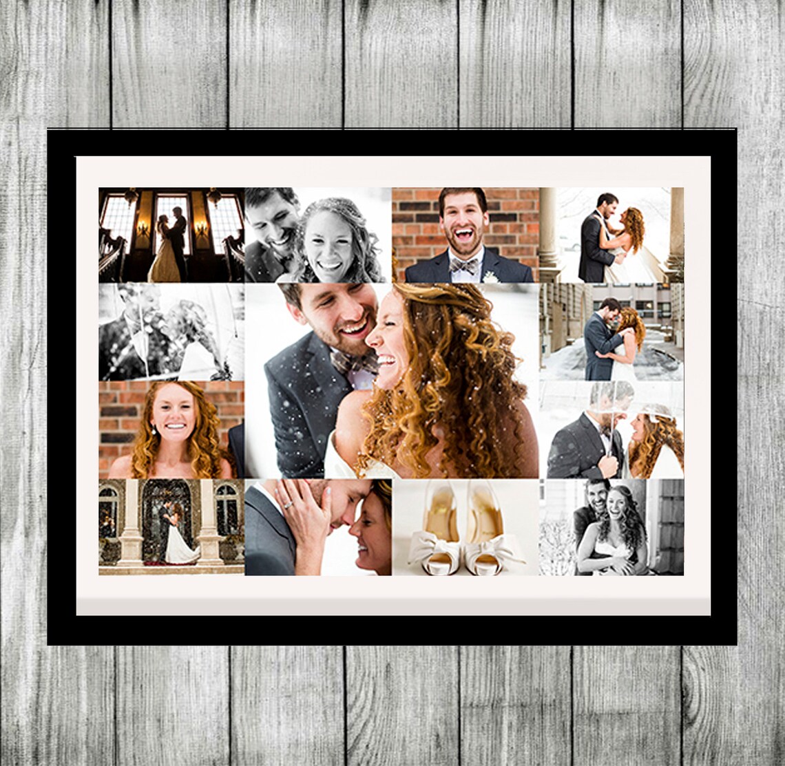 COUPLES PHOTO COLLAGE Clustered Layout Etsy