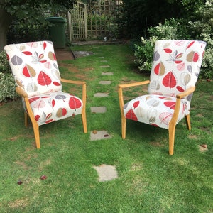 SOLD. Pair of Original Parker Knoll chairs refurbished