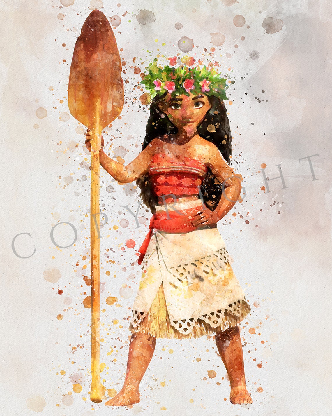 Moana Print Moana Watercolor Moana Poster Moana Decor Disney Etsy