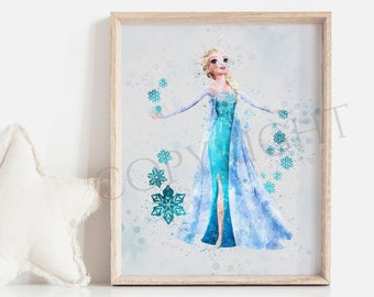 Disney's Frozen Anna & Elsa "Sisterly Love" Canvas Wall Art/Girls Room Decor