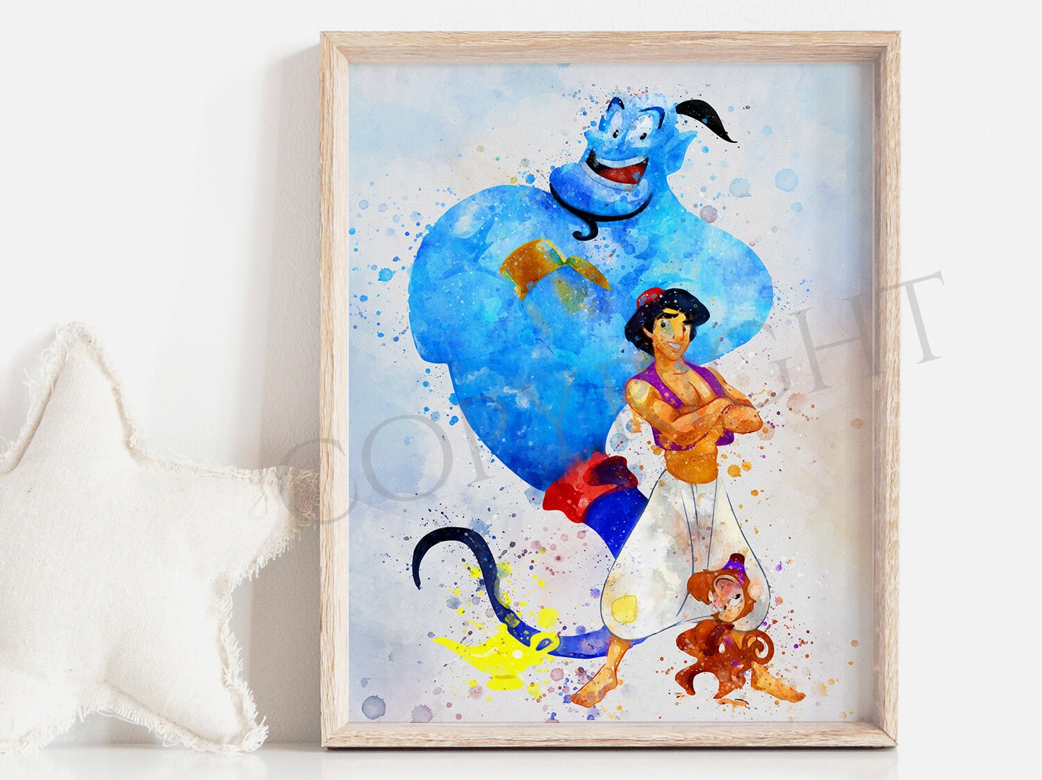 Aladdin print Aladdin poster Aladdin decor Disney Aladdin Etsy
