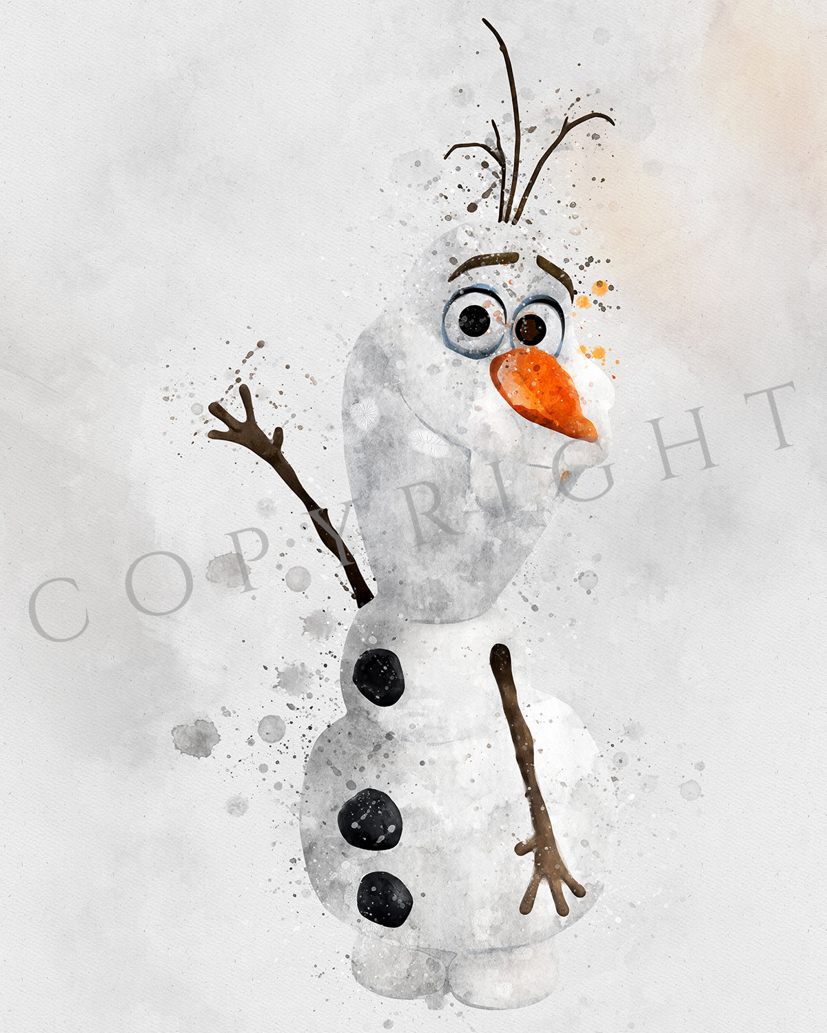 Olaf print Frozen print Frozen poster Frozen decor Disney | Etsy