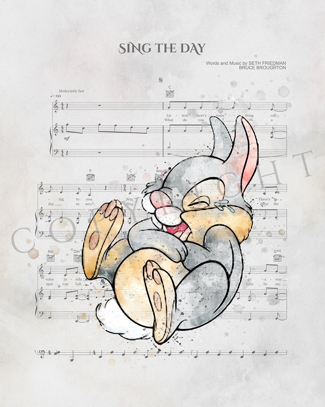 thumper bambi original drawing for sale thumper bambi original drawing for sale