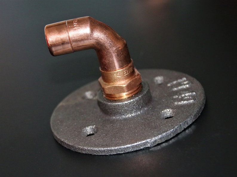 Industrial Copper Pipe Wall Hook Etsy