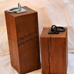 Solid Oak Wooden Door Stops with Metal Ring, Handmade, House Warming, Anniversary, Wedding Gift image 8
