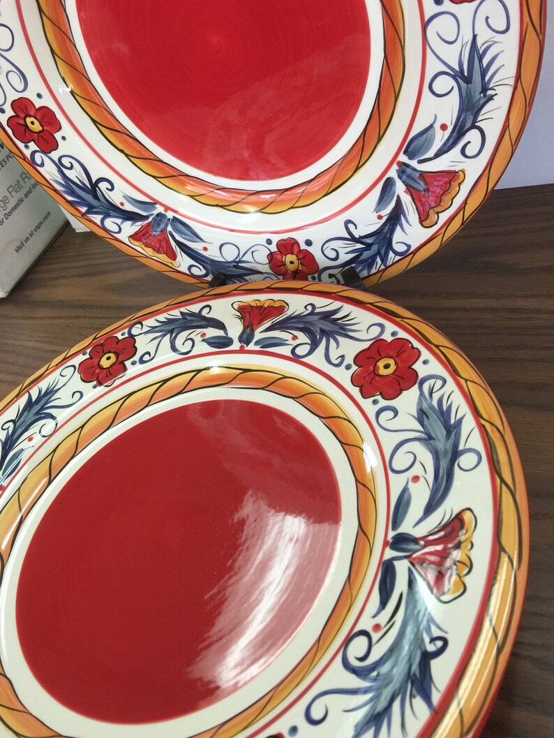 Tabletops Gallery italiano 4 DINNER PLATES Etsy UK