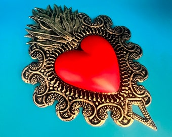 Mexican Tin Heart Wall Art