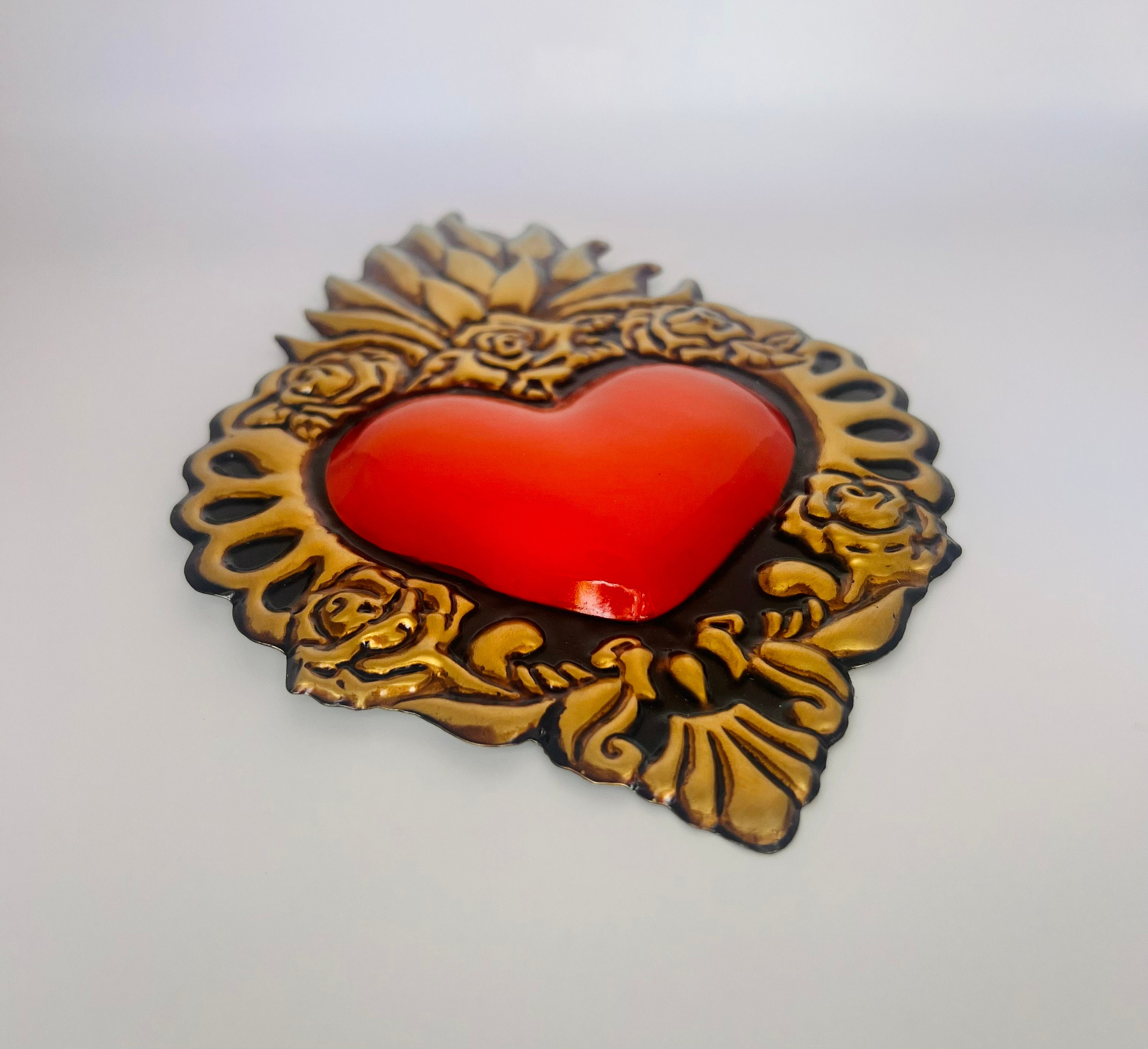 Tin Mexican Heart Wall Art Etsy