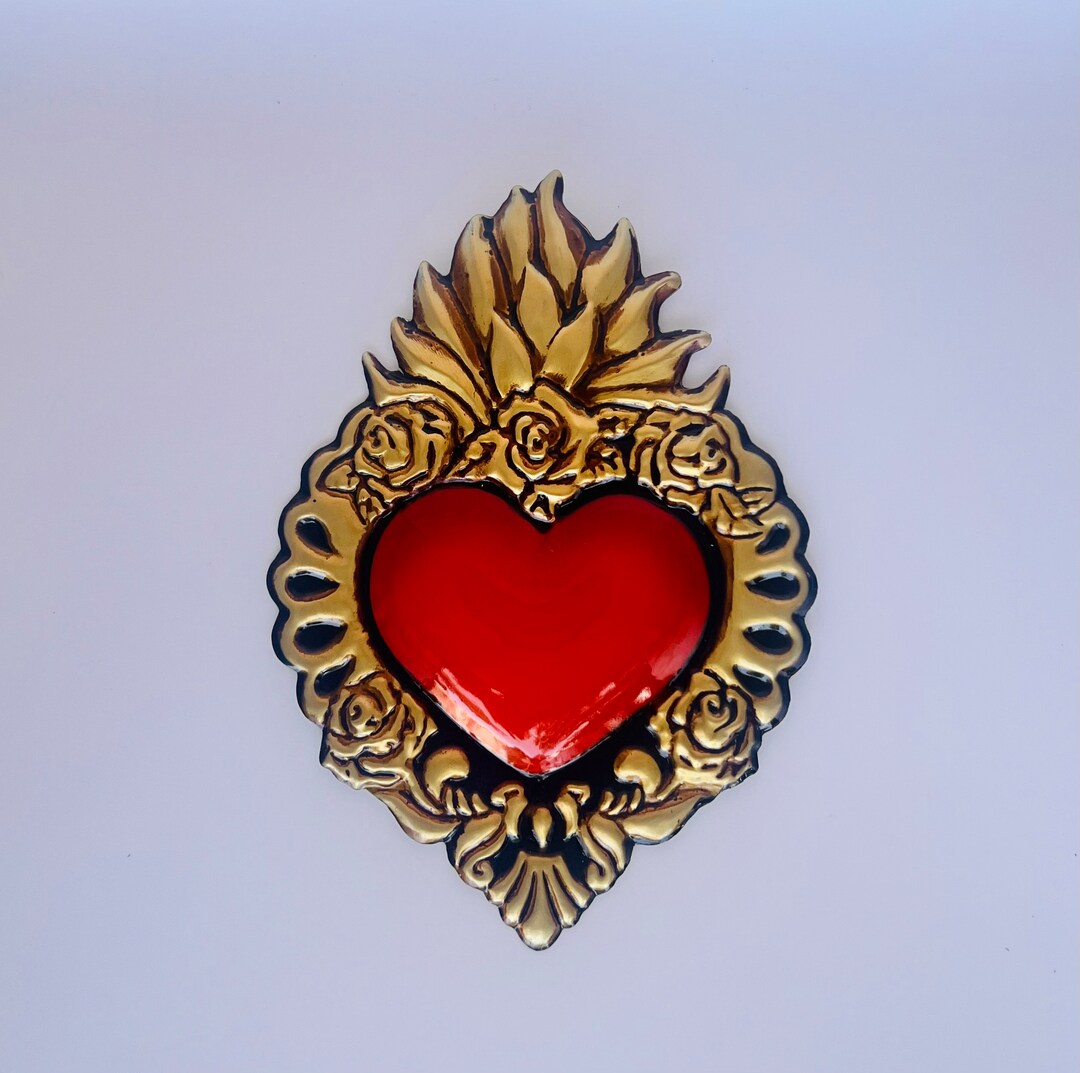 Tin Mexican Heart Wall Art Etsy