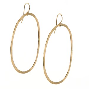 Curvy Oval Earrings in Gold Filled or Sterling Silver