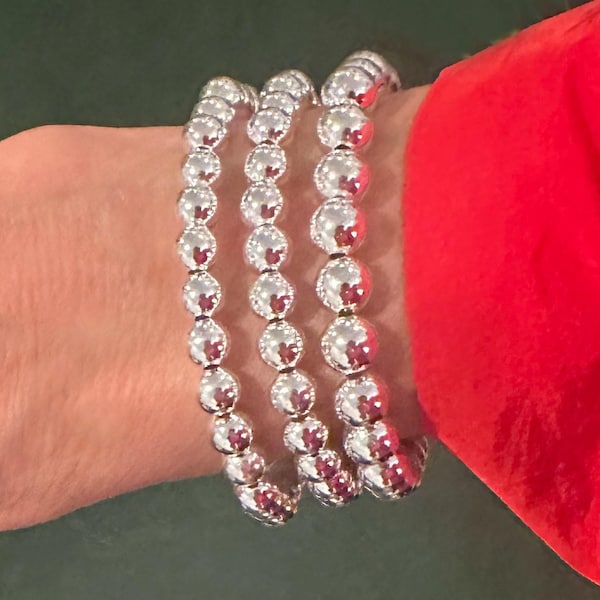 Sterling Silver Bead Bracelet