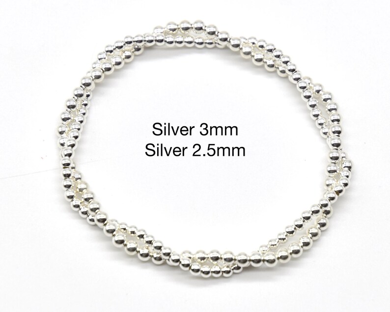 Gold and Silver Twist Bracelet - Gold Bead Bracelet Silver Bead Bracelet Twisted together- Gold filled and sterling silver bead bracelet image 4