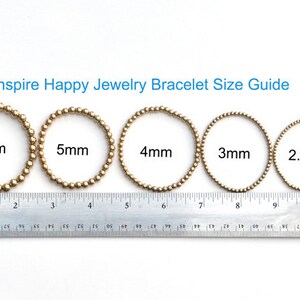 Gold Bead Bracelet 2mm 3mm 4mm 5mm 6mm 8mm 14k Gold Bead - Etsy