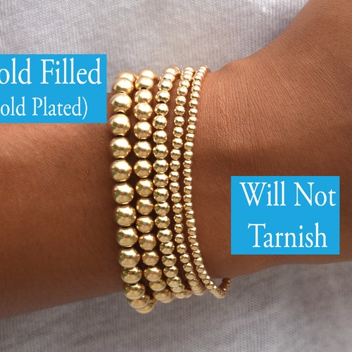 Gold beaded bracelet