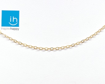 Dainty Chain Necklace, Simple Everyday Layering Chain, Sparkly Delicate Pendant Chain | 14k Gold Fill, Sterling Silver