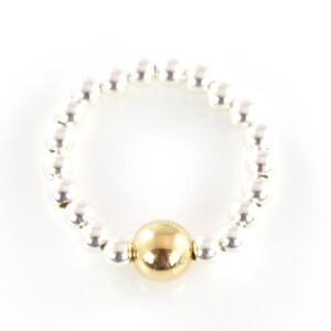14K Gold or Silver Stretch Rings Bead, 14K Gold Filled or Sterling Silver Rings, 14K Gold Filled Stretch Rings, Silver Stretch Rings